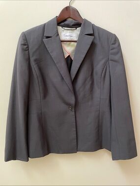 Calvin Klein Charcoal Single-Button Women's Blazer